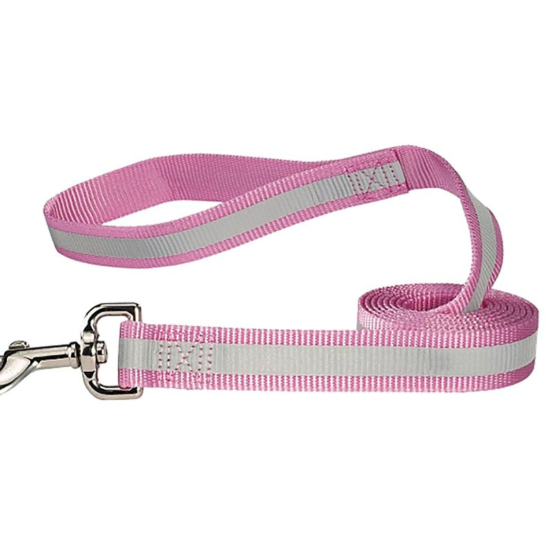 Guardian Gear ZA985 44 75 Reflective Dog Lead, 4 ft L, 5/8 in W, Nylon Line, Pink, Fastening Method: Swivel Clip