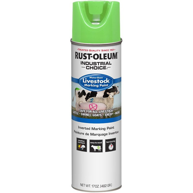 Rust-Oleum 383007 Marking Paint, Fluorescent Green, 17 fl-oz, Can