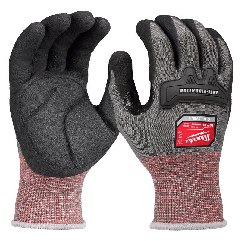 Milwaukee Smartswipe Men's Glove Anti-Vibration Gloves Black/Red XL 1 pk