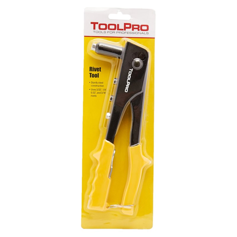 Toolpro TP05100 Hand Rivet Tool, 3/32, 1/8, 5/32, 3/16 in Rivet, Pull Rivet, Cushioned, Non-Slip Handle, 13 in L