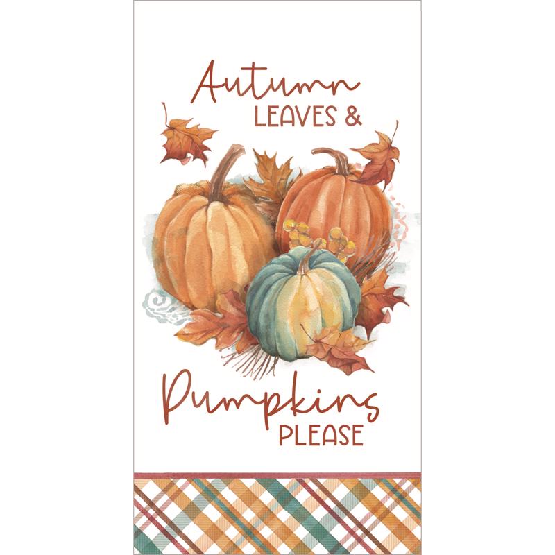 Kay Dee H7092 Autumn Leaves & Pumpkins Please Kitchen Towel