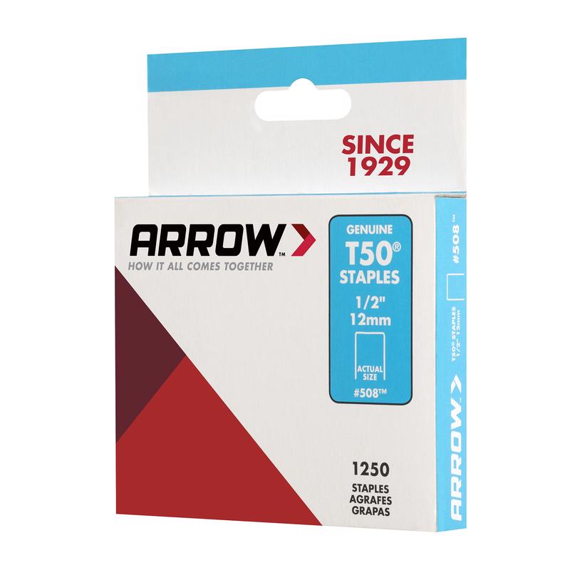Arrow Fastener 50824 T50 Staples, 1/2"
