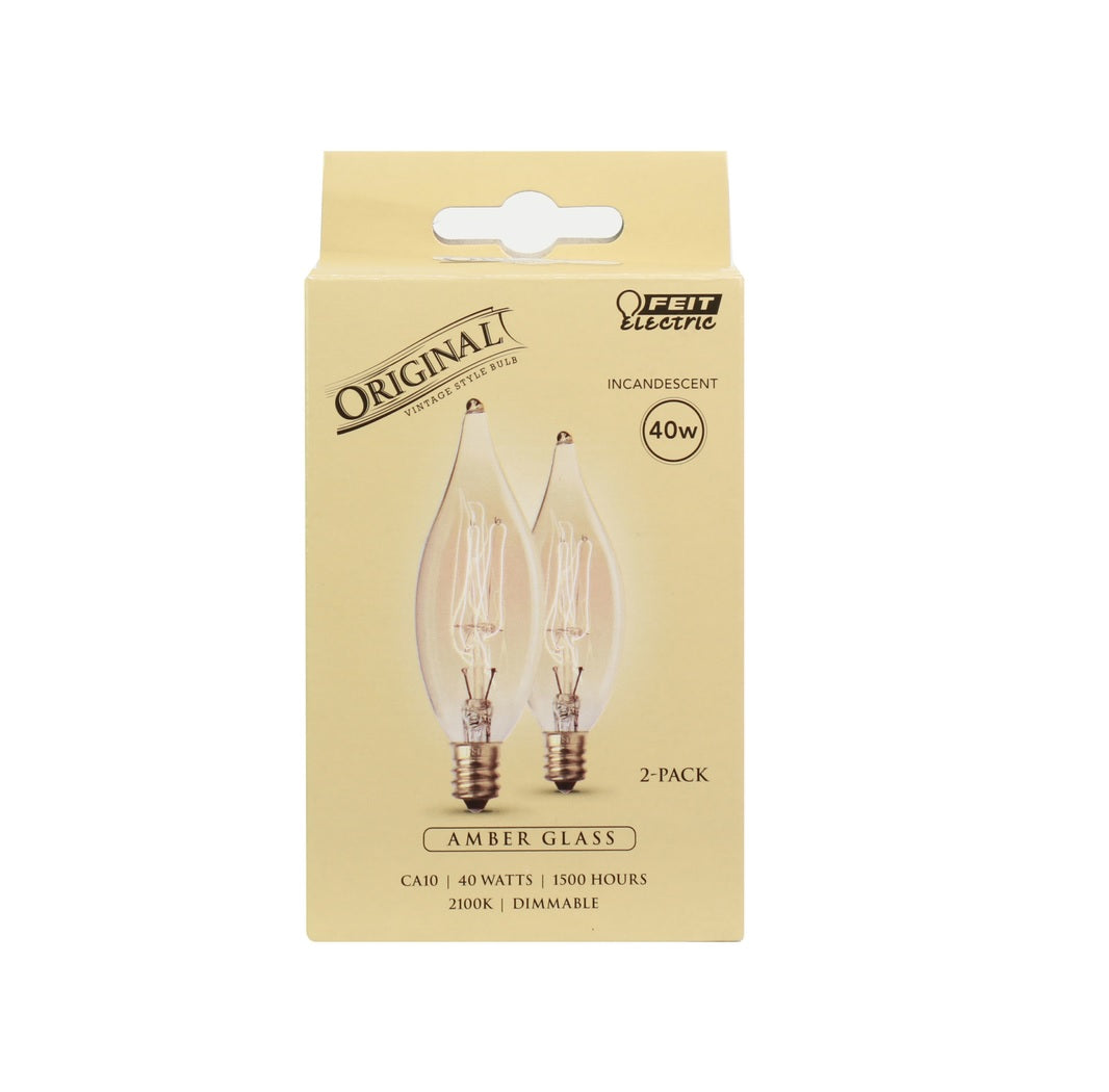 Feit Electric 40CFT/2 The Original Vintage Incandescent Bulb, Soft White
