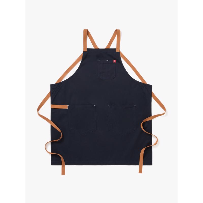 Hedley & Bennett Crossback 3 pocket Midnight Blue Cotton Twill Solid Apron