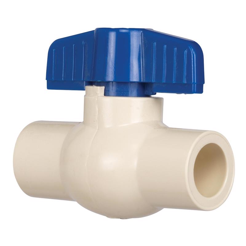 Homewerks VBVCPVE3 CPVC Slip Ball Valve Full Port Quarter-Turn Lever For Potable Water, 1/2 in.