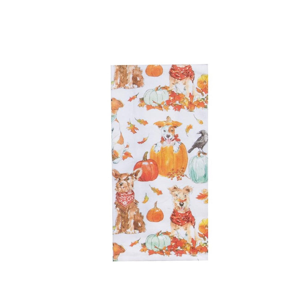 Kay Dee H6538 Harvest Dogs Kitchen Towel, Pumpkins