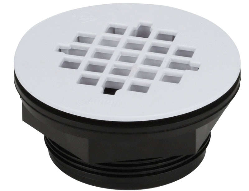 Oatey 42077 No-Calk Plastic Strainer ABS Shower Drain, 2", Black