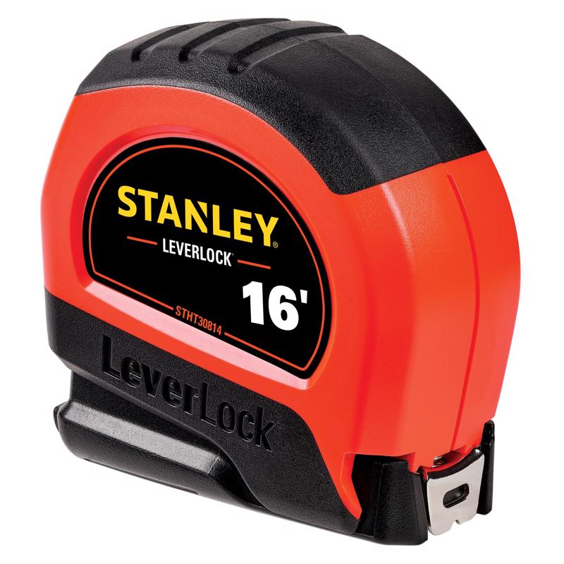 Stanley STHT30814S Leverlock Compact Tape Measure, 16 ft. L X 0.75 in.