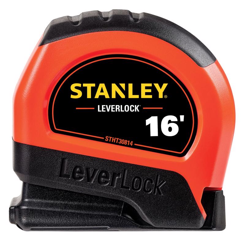 Stanley STHT30814S Leverlock Compact Tape Measure, 16 ft. L X 0.75 in.