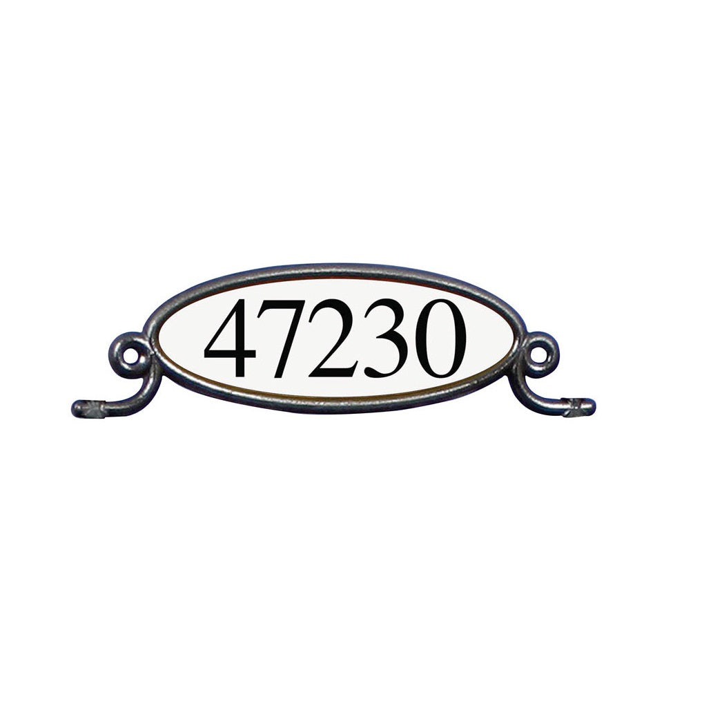 Gibraltar Mailboxes MBPLAQ0BAM Reflective Address Number Plaque, Black, Plastic