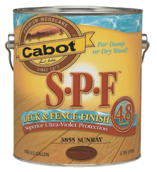 Cabot 01-3852 Spf Deck & Fence Finish, Golden Tan, 1 Gal