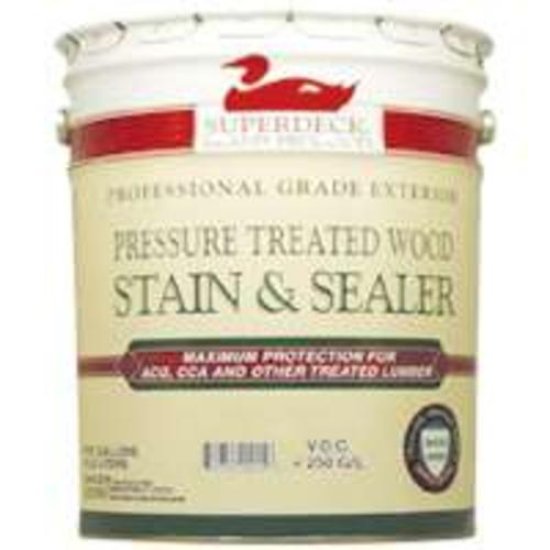 Superdeck DPI-2005 Pressure Treated Wood Stain & Sealer, 5 Gal