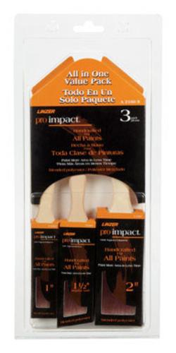 Linzer A2160S Pro Impact Paint Brush Set, 3 Piece