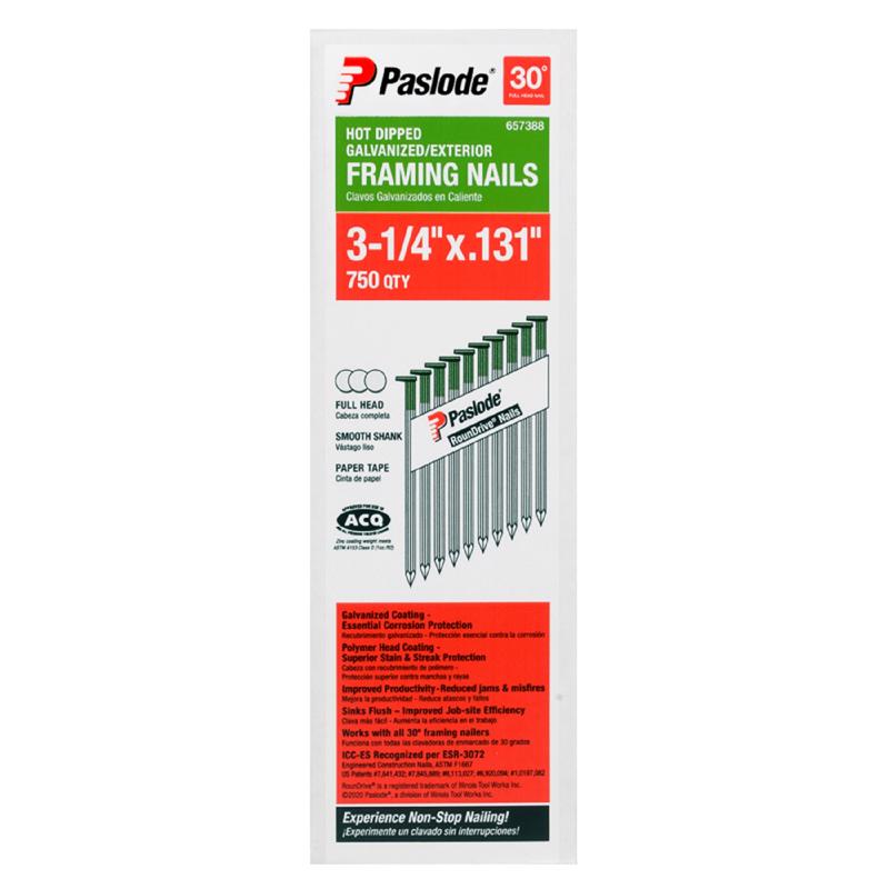 Paslode 657388 Framing Full Round Head Nail, Steel