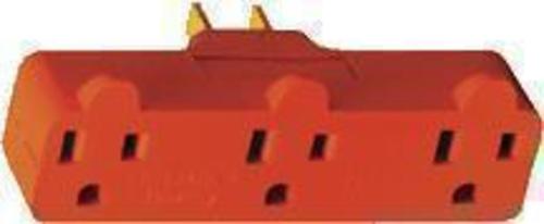 Leviton R41-00699-000 Polarized Plug-In Outlet Adapter, Orange