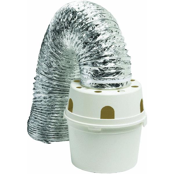 Dundas Jafine TDIDVKZW "Proflex" Indoor Dryer Vent Kit, 4" x 5'