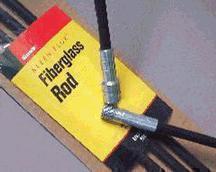 "HEAVY DUTY" CHIMNEY BRUSH ROD 6" - BLACK