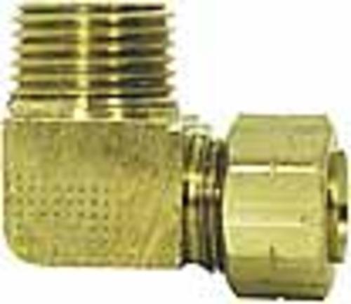 Imperial 91149 Compression Fitting Male Elbow With Captured Sleeve, Brass
