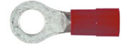 Imperial 71868 Vinyl Insulated Large Gauge Wire Ring Terminal 3/8" - Red Pkg/25