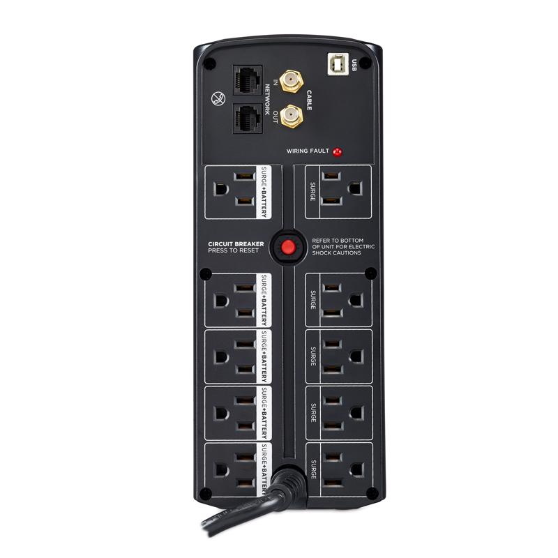 Cyber Power LX1500GU3 Battery Backup/Surge Protector, Black