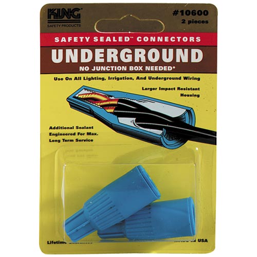 King Safety 62325 Waterproof Wire Connectors, Aqua/Blue, Pack-15