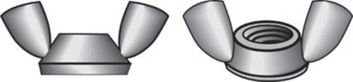 Hillman 180261 Wing Nuts, Zinc Plated Steel, Box 50 Piece