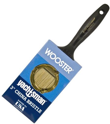 Wooster Z1120-3 Yachtsman White China Bristle Varnish Brush, 3"