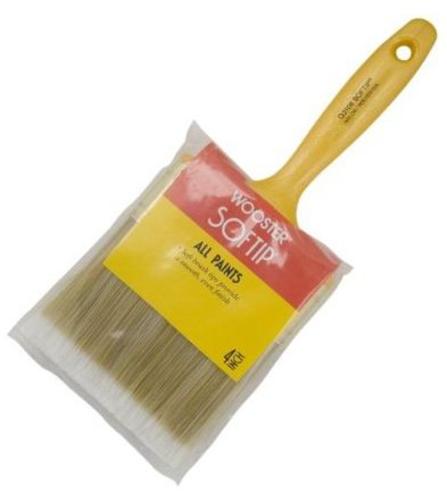 Wooster Q3108-4 Softip Flat Paint Brush, 4"