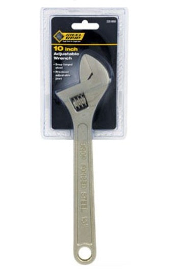 Steelgrip 2251650 Adjustable Hardened Steel Wrench, 10"