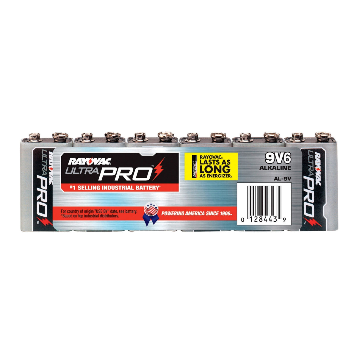 Rayovac AL-9V Industrial Alkaline Battery, 9 Volt