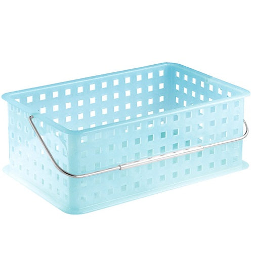 InterDesign 61663 Zia Basket, Medium, Light Blue