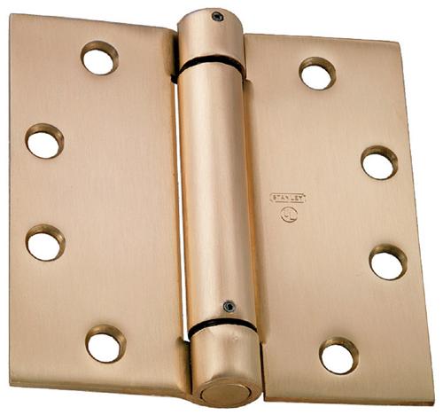 Stanley 53-0743 Spring Resident Door Hinge,3.5" x 3.5", Satin Brass