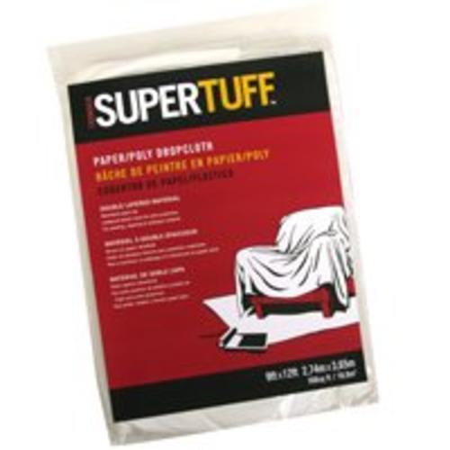 Trimaco 02301 Paper/Plast Drop Cloth,  9' x 12'
