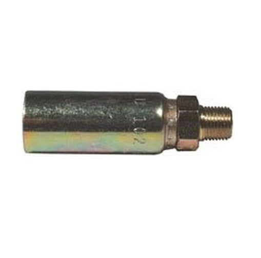 Imperial 92704 Coll-O-Crimp Male Pipe Rigid Hose End, 3/8" x 5/8" I.D