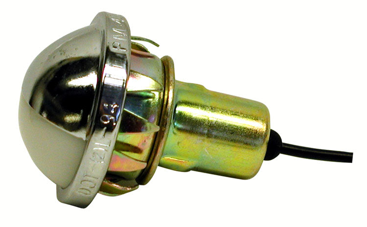 Peterson 81039 Chrome License Plate/Utility Light, 12 V, Clear