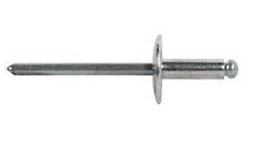 Imperial 75349 Large Flange Nail Rivet, 3/16"D X 3/4"G, Aluminum /Steel, Pack of 250