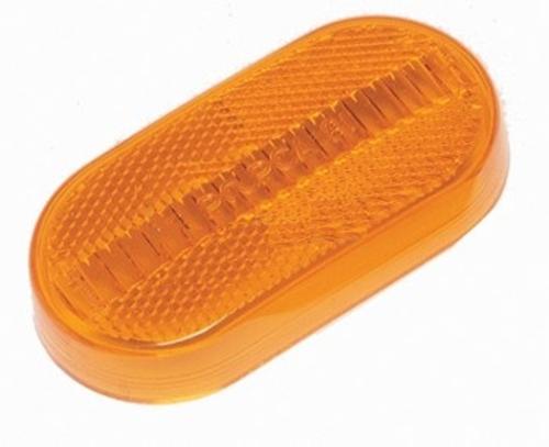 Truck-Lite 81020 Oblong Replacement Lens, 4"x2"x1", Yellow