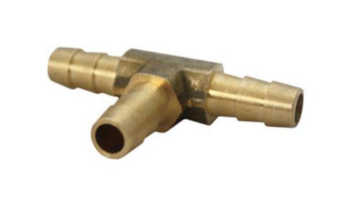JMF 4504809 Hose Barb Tee Lead Free 3/8"x3/8"x3/8" Yellow Brass