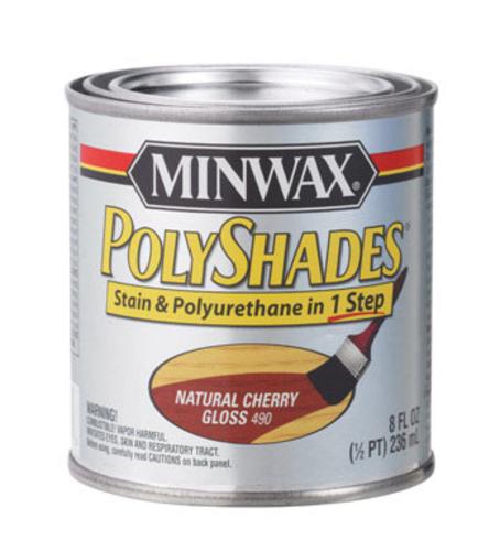 Polyshade 21490 Stain & Polyurethane Finish, 1/2 Pint