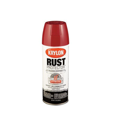 Krylon K06900700 Rust Protector Spray Paint, 12 Oz, Cherry Red