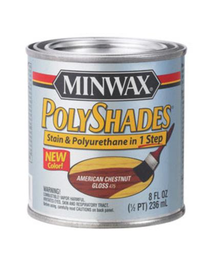 Minwax 21475 Stain & Polyurethane Finish Gloss, 1/2 Pint