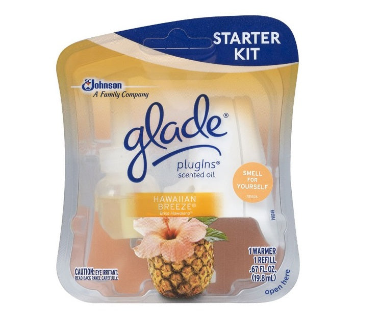 Glade 73099 PlugIns Scented Oil Starter Kit, Hawaiian Breeze