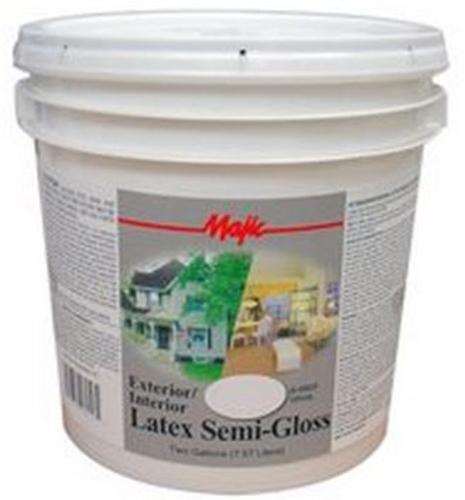 Majic 8-0805-6 Interior/Exterior Latex Paint, 2 Gallon, White