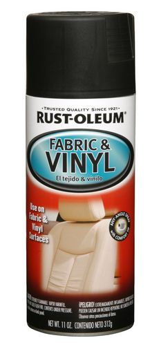 Automotive 248919 Vinyl & Fabric Spray Paint, 11 Oz, Flat Black