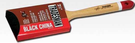 Arroworthy 5022 1-1/2" Tradesman Black China Angular Brush, 1.5"