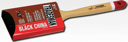 Arroworthy 5022 2-1/2" Tradesman Black China Angular Brush, 2.5"