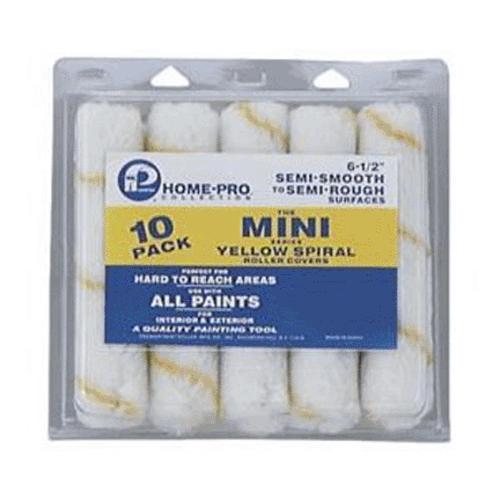 Premier Paint Roller 86072 Yellow-Spiral Mini-Roller, 6.5", 10-Pack