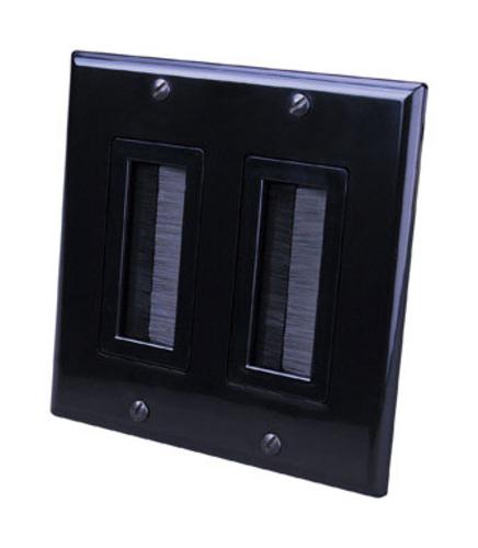 Monster 140678-00 Home Theater Wall Plate, Dual Gang, Black