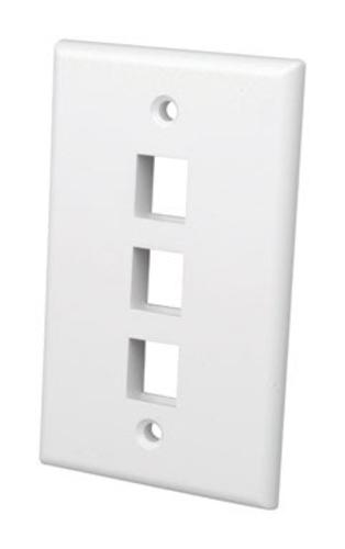 Monster 140682-00 Wall Plate, 1 Gang, 3 Port, White