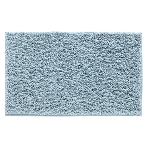 InterDesign 16503 Fuzi Microfiber Rug, 34" x 21", Mineral Blue